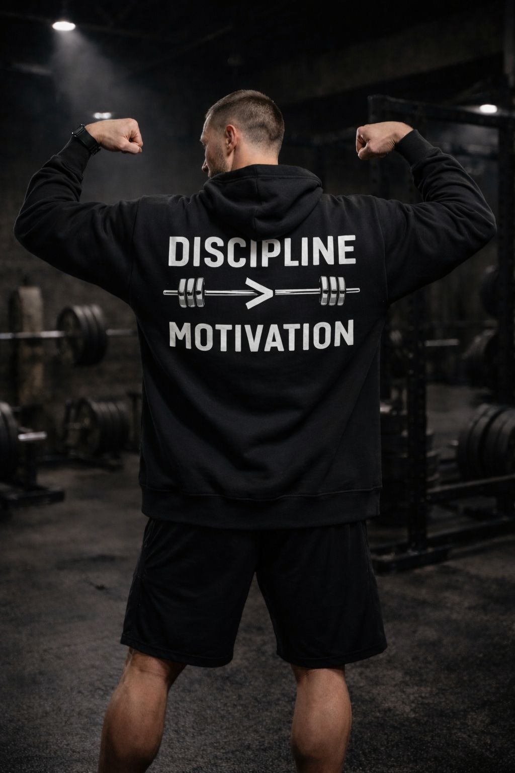 DISCIPLINE MOTIVATION PREMIUIM HOODIE (BACKPRINT)