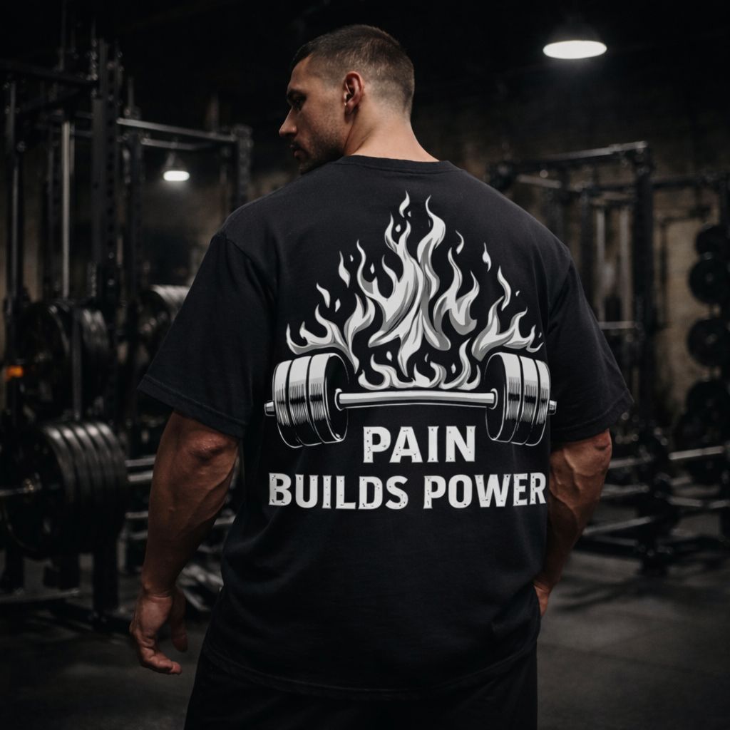 PAIN BUILDS POWER PREMIUM SHIRT (BACKPRINT)
