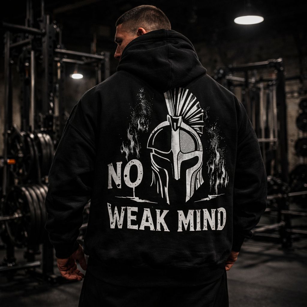 NO WEAK MIND PREMIUIM HOODIE (BACKPRINT)